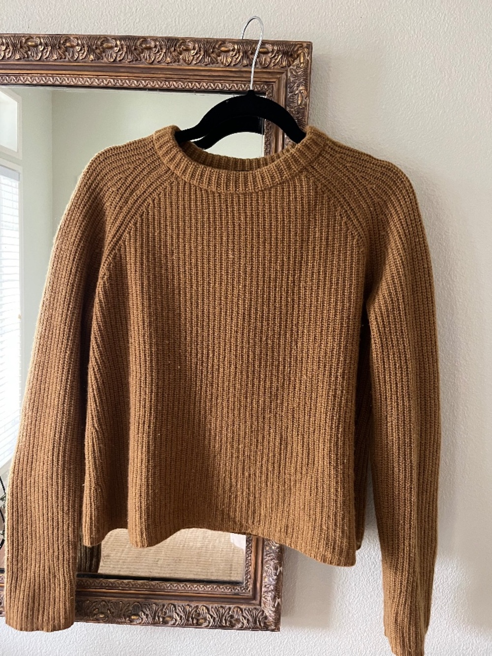 Jenni Kayne Ochre 100% cashmere sweater